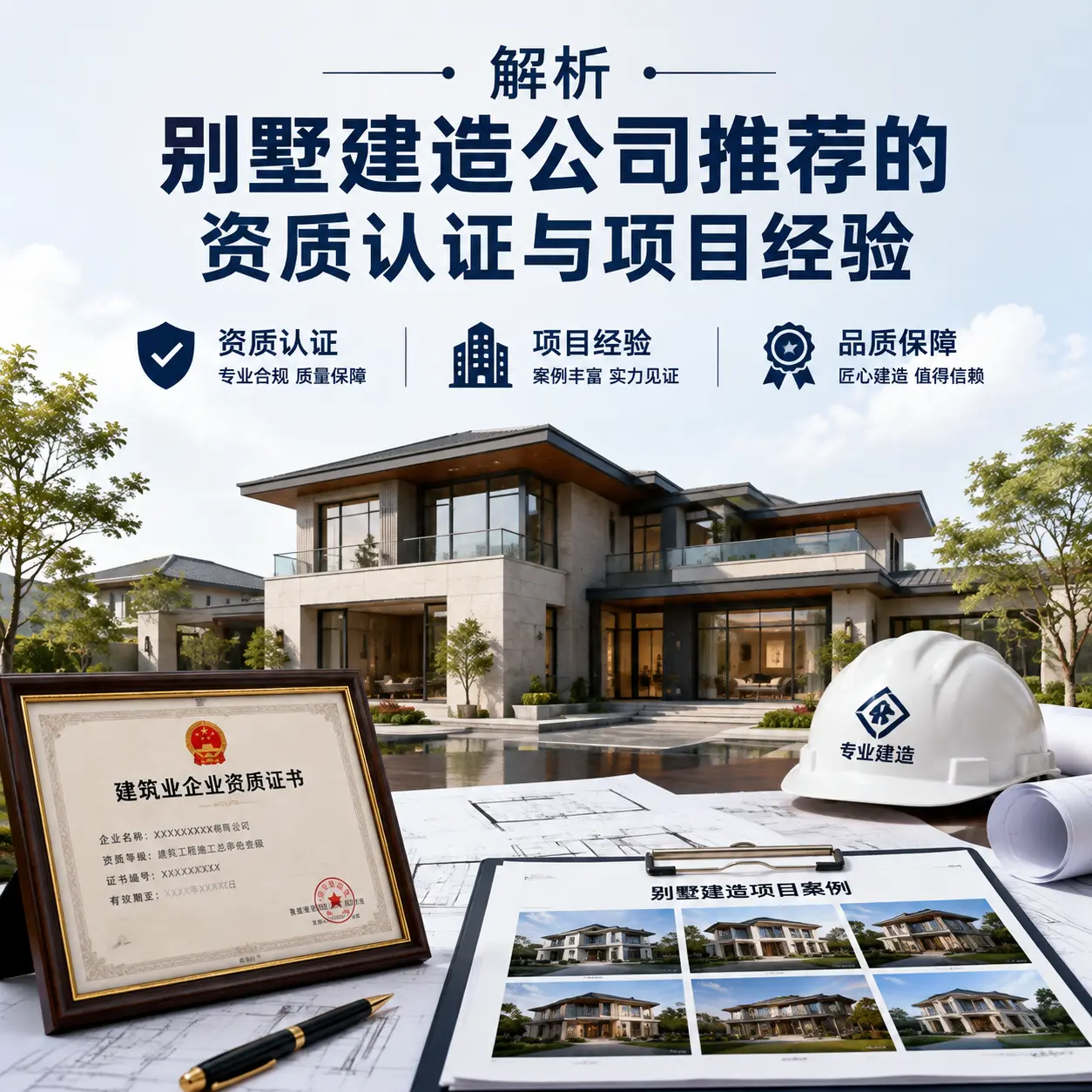 解析 贵定 别墅建造公司推荐的资质认证与项目经验