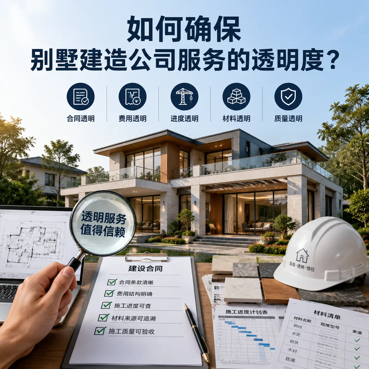 在 贵定 如何确保别墅建造公司服务的透明度？