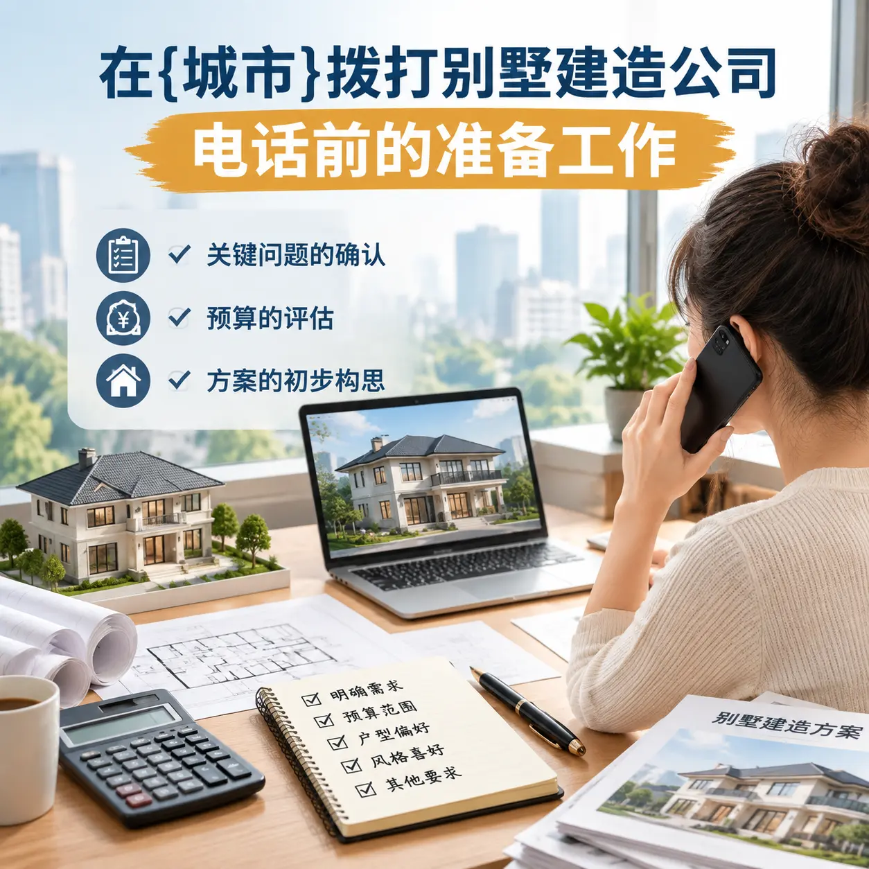 在贵定拨打别墅建造公司电话前的准备工作