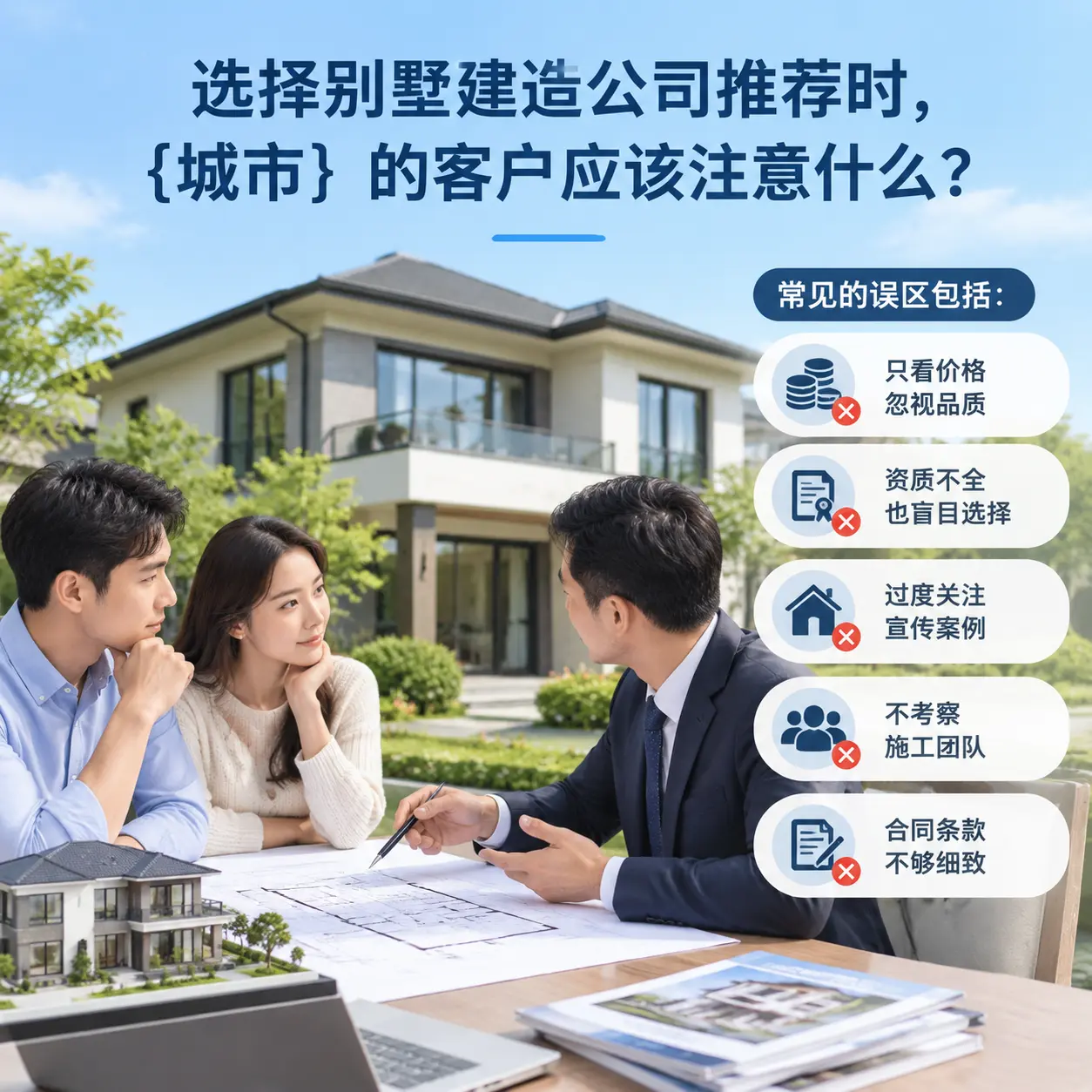 选择别墅建造公司推荐时，贵定 的客户应该注意什么？